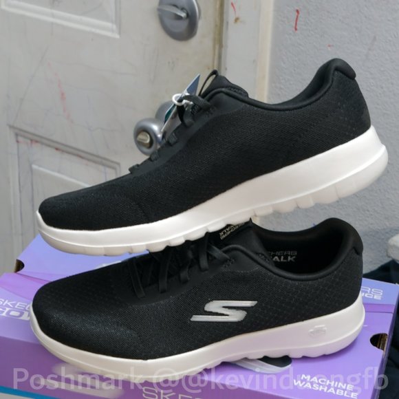 Skechers Ladies' Go Walk Joy Sneaker,, Color: Black, - Picture 3 of 5